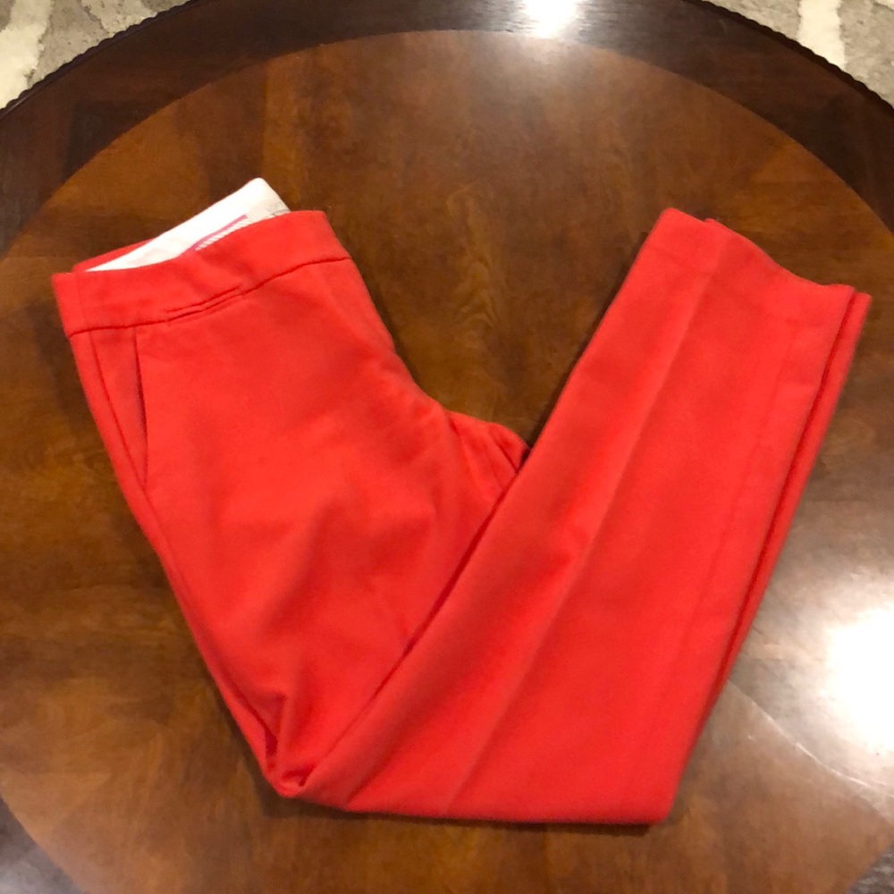 LOFT Red Straight Leg Pants